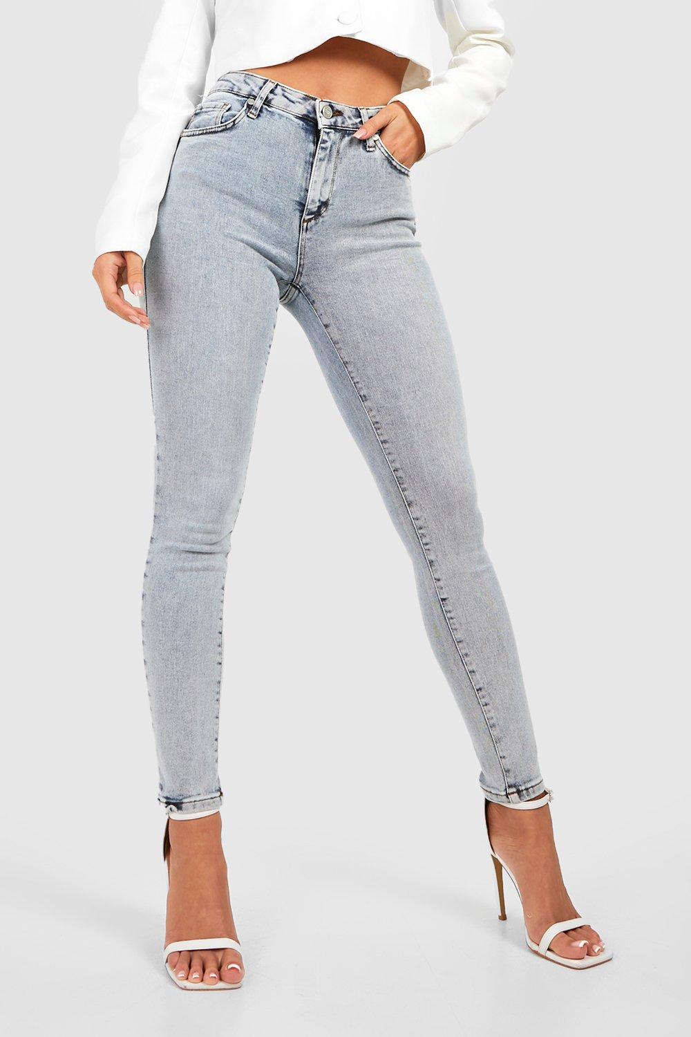 Light grey high 2024 waisted skinny jeans